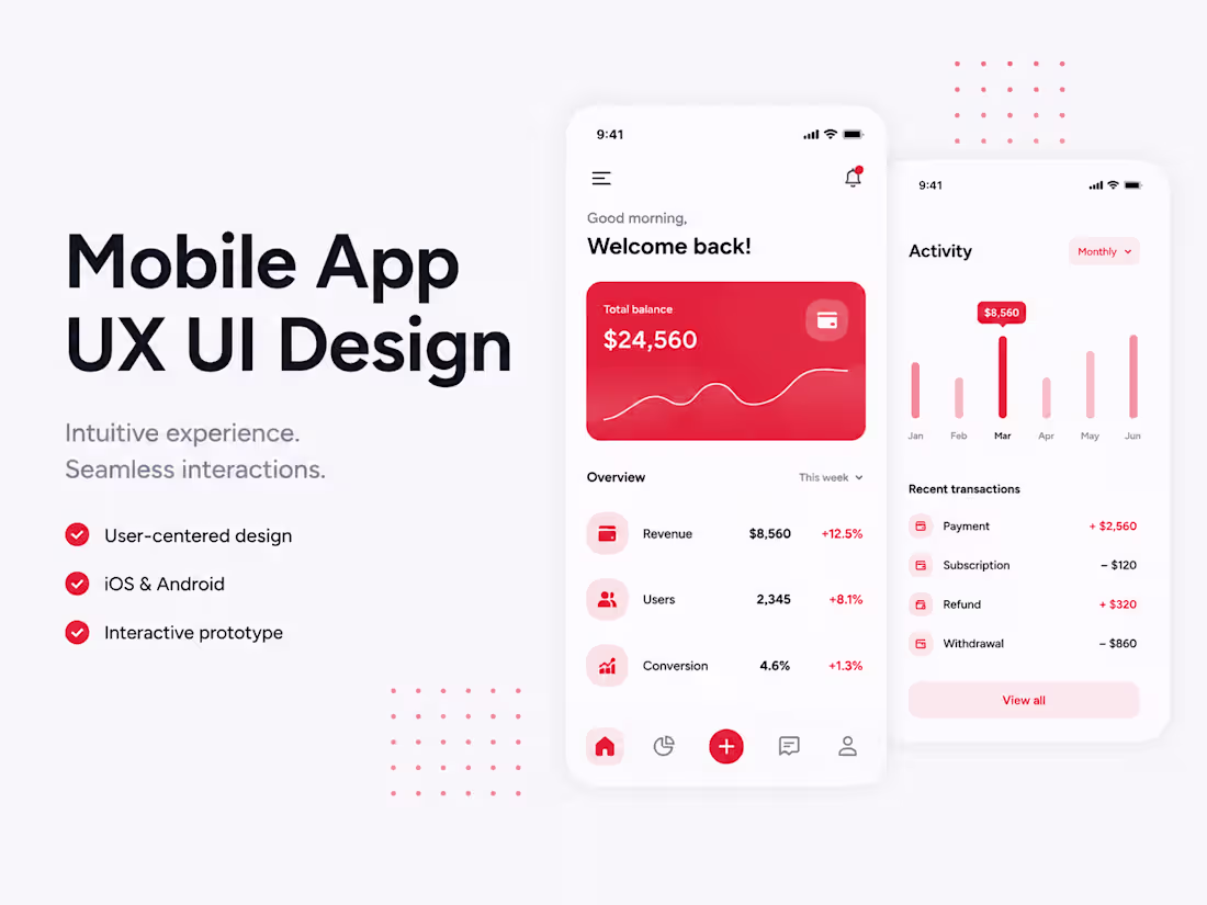 Cover image for Mobile App UX&UI Design