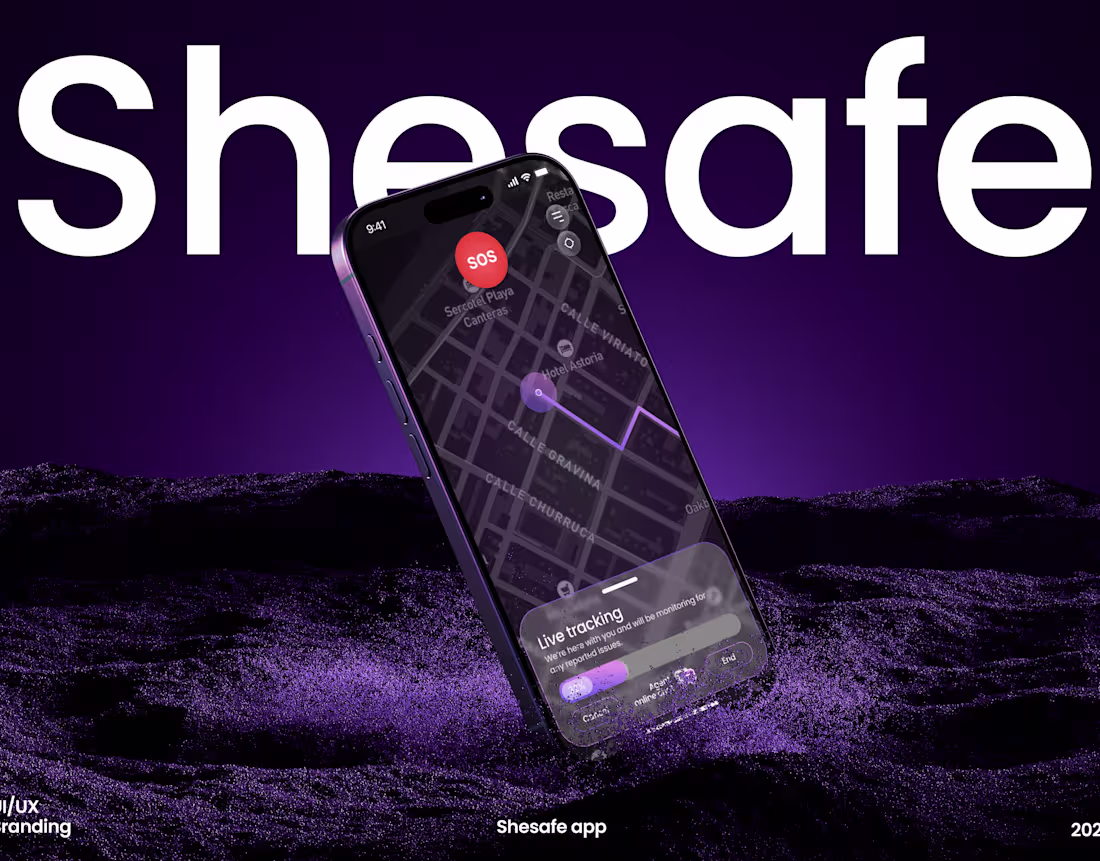 Cover image for Shesafe - Strategic Branding & UI/UX Design for Safety