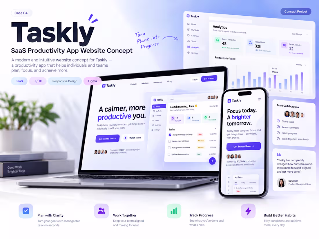 Cover image for Taskly — SaaS Productivity App