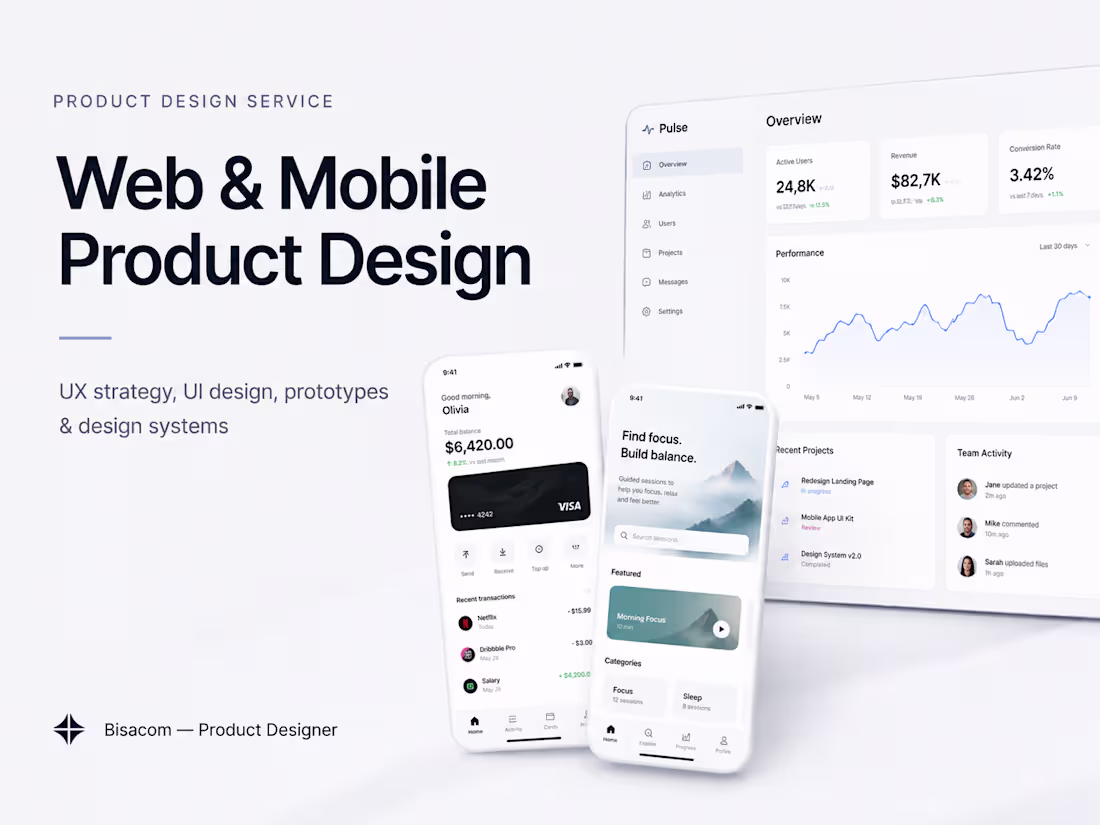 Cover image for Product Design for Web & Mobile Apps