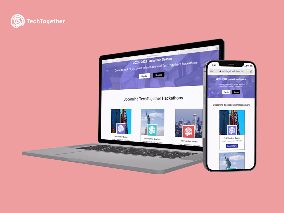 Cover image for Redesign of TechTogether Event Page 
