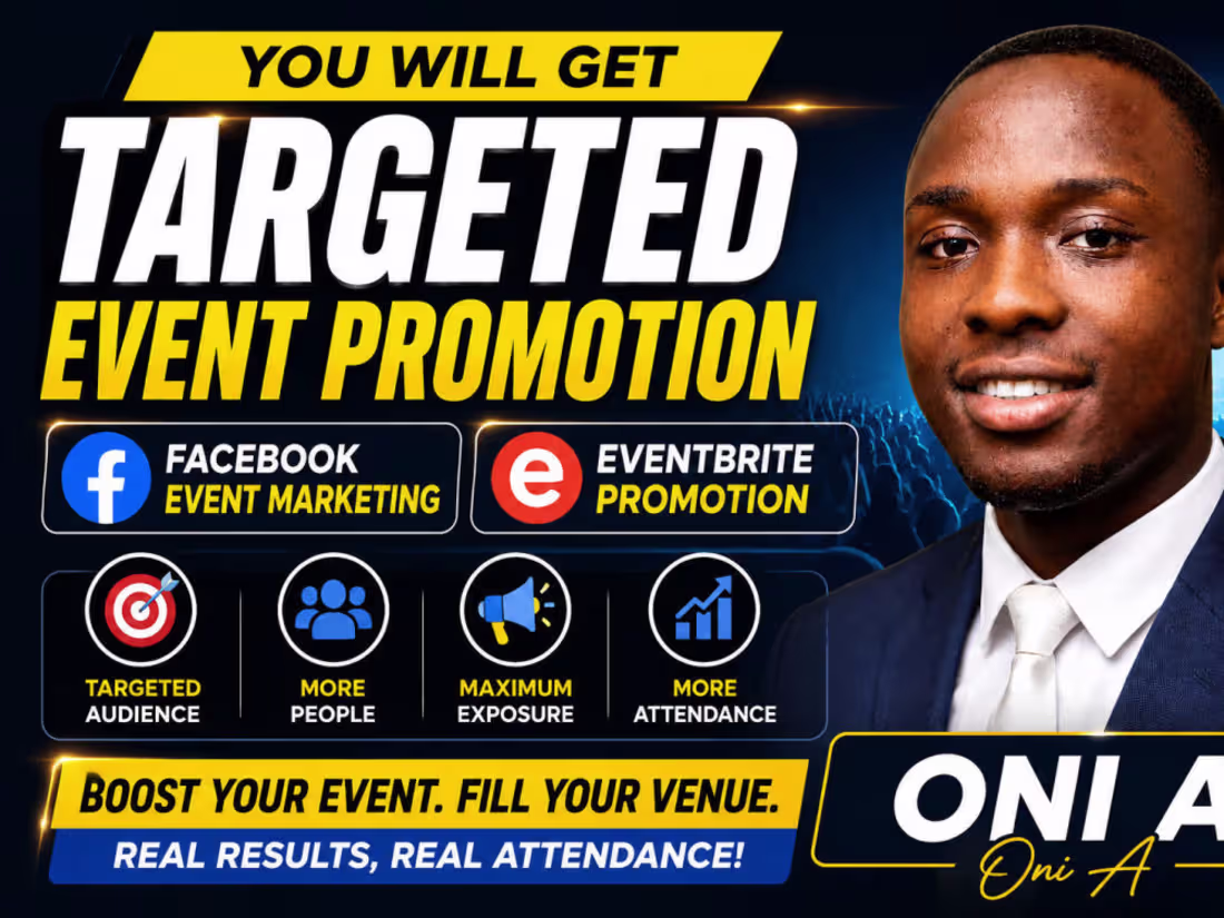 Cover image for You will get targeted event promotion, Facebook event marketing