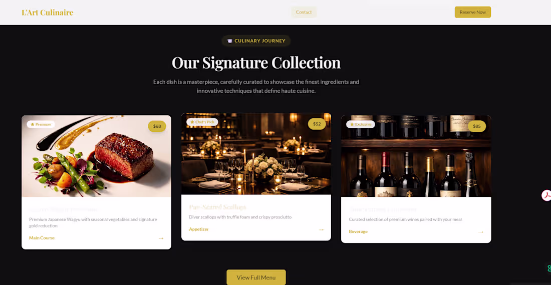 Cover image for A sophisticated and immersive website