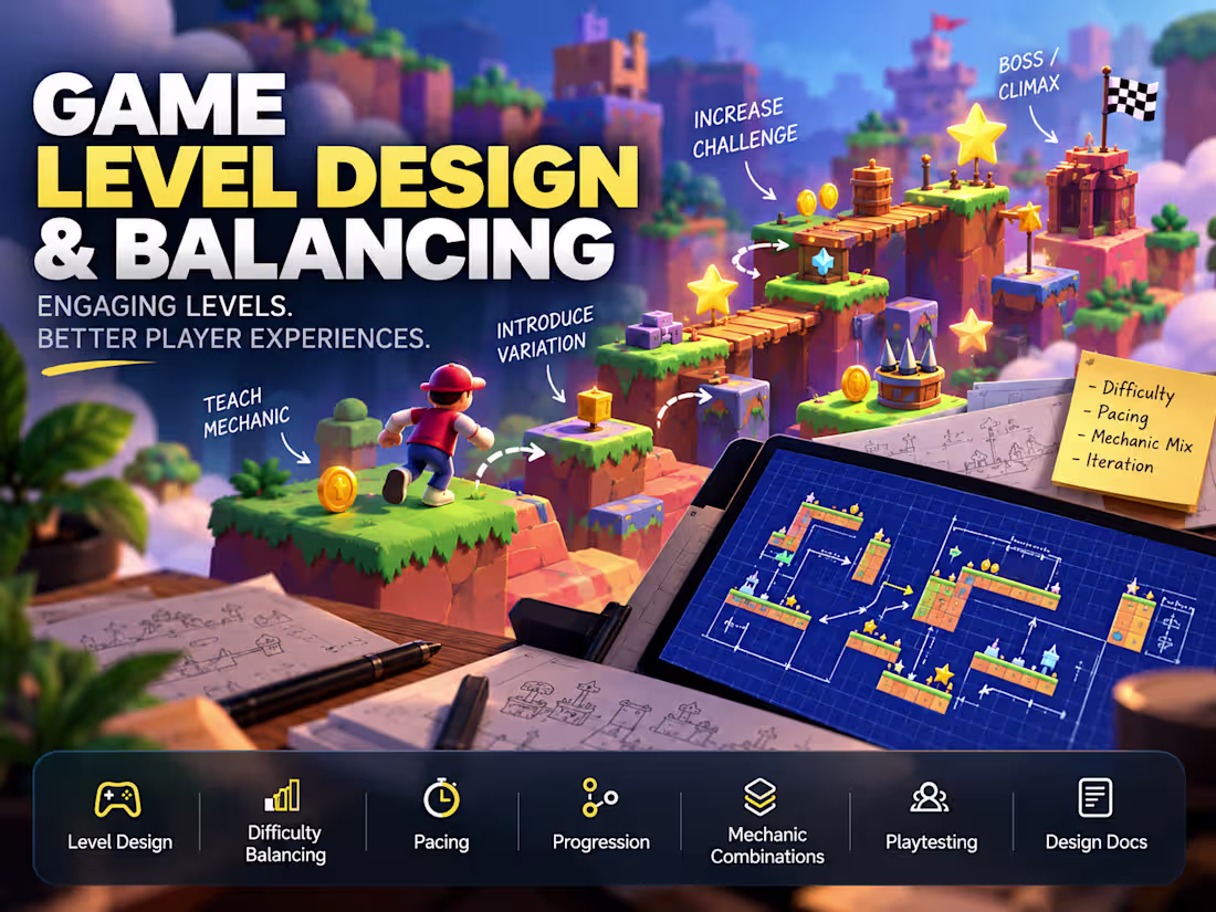 Cover image for Game Level Design & Balancing.