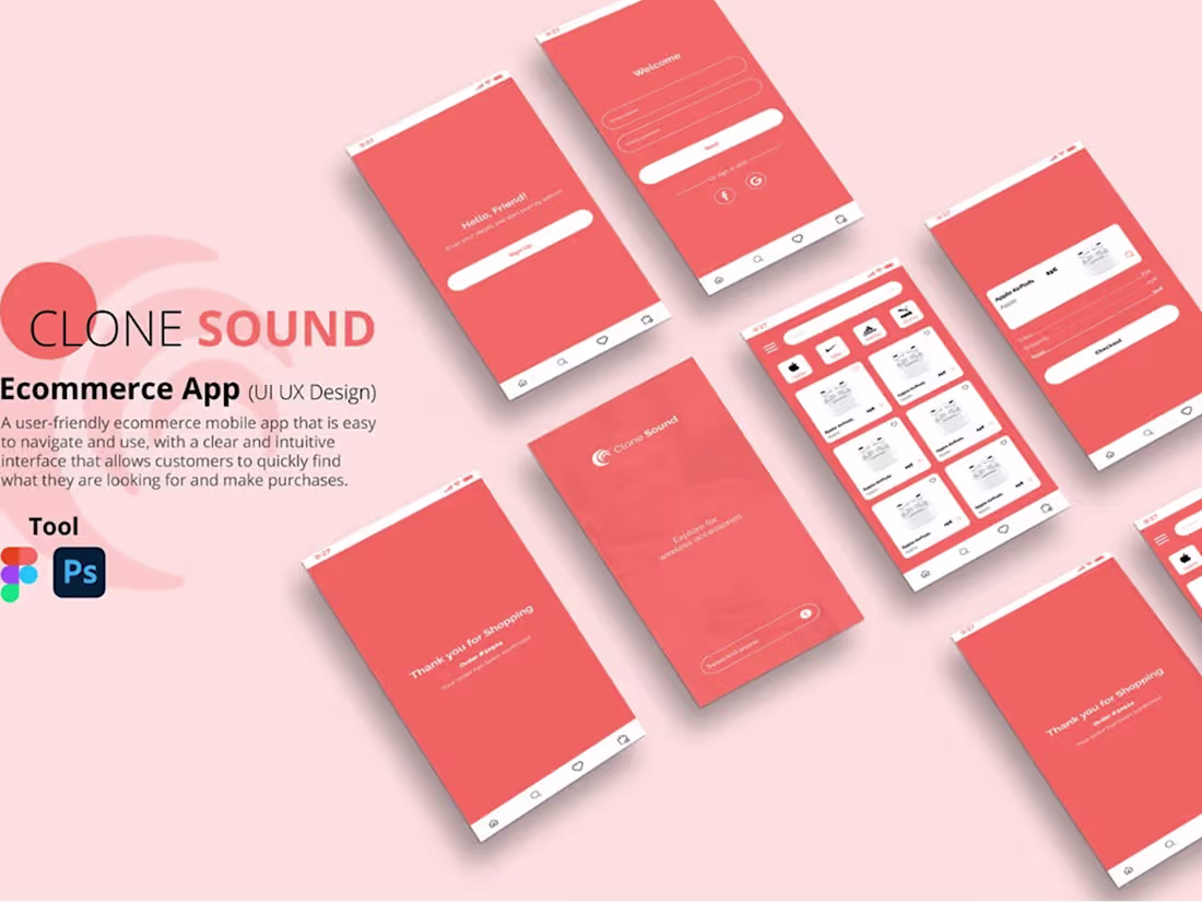 Cover image for Ecommerce App UI Design - Clone Sound