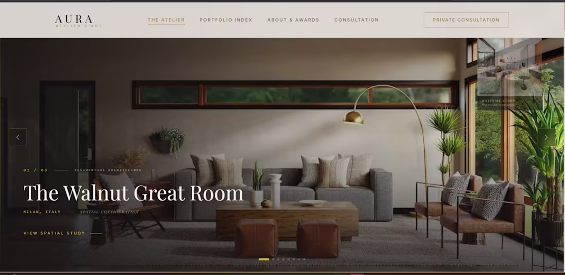 Cover image for website for interior designer