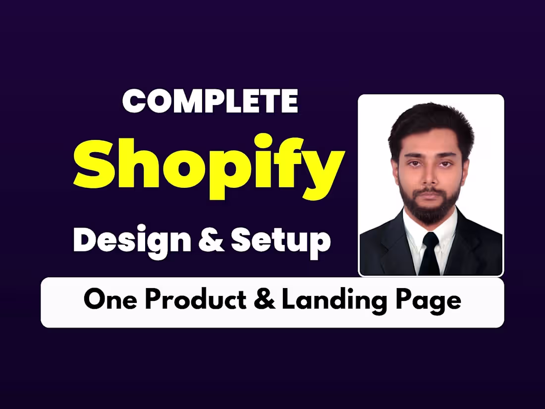 Cover image for Complete Shopify Store Design, Redesign, Setup & Landing Pages