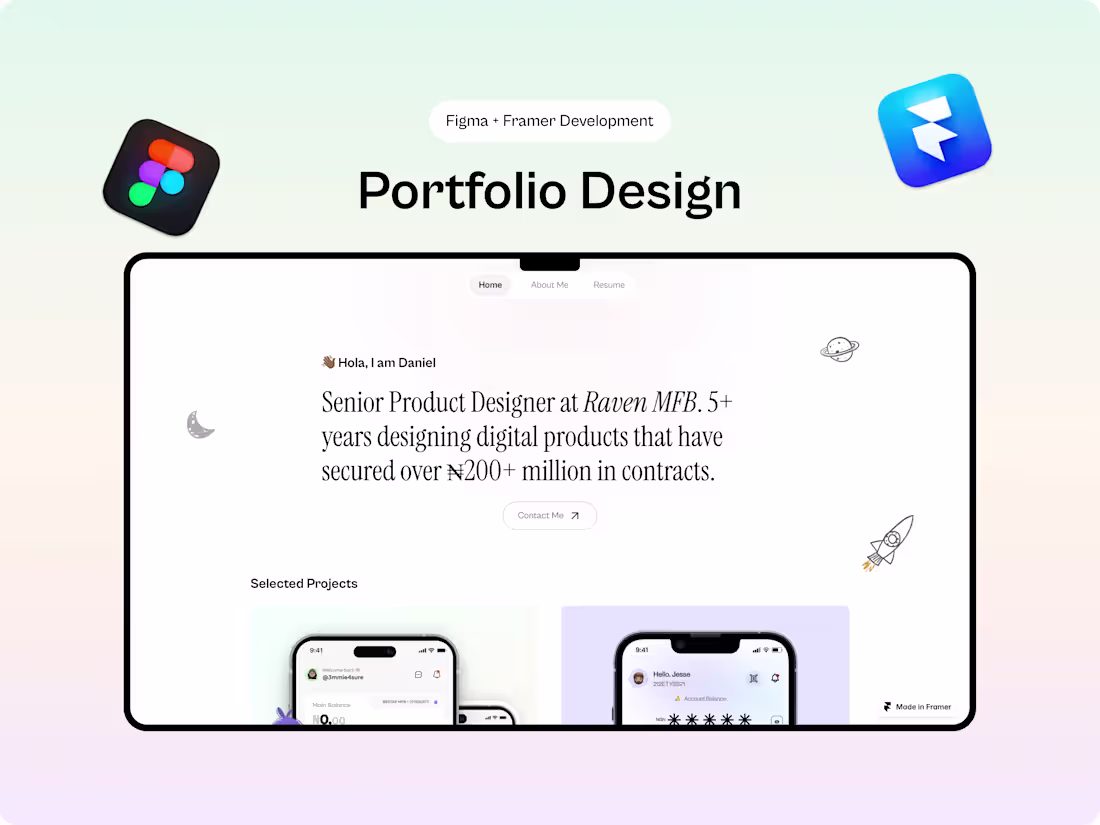 Cover image for Modern Portfolio Design & Framer Development