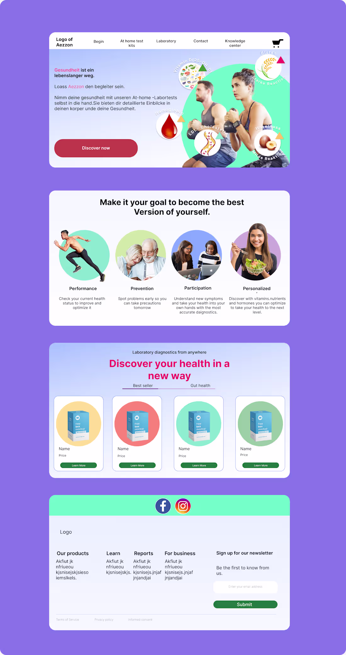 Cover image for health website