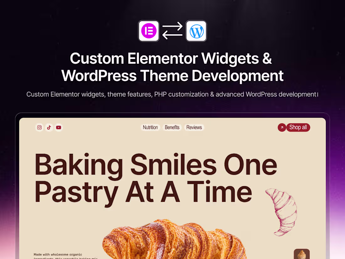 Cover image for Custom Elementor Widgets & WordPress Theme Development
