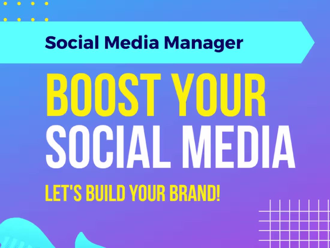 Cover image for Social Media Management with content creation