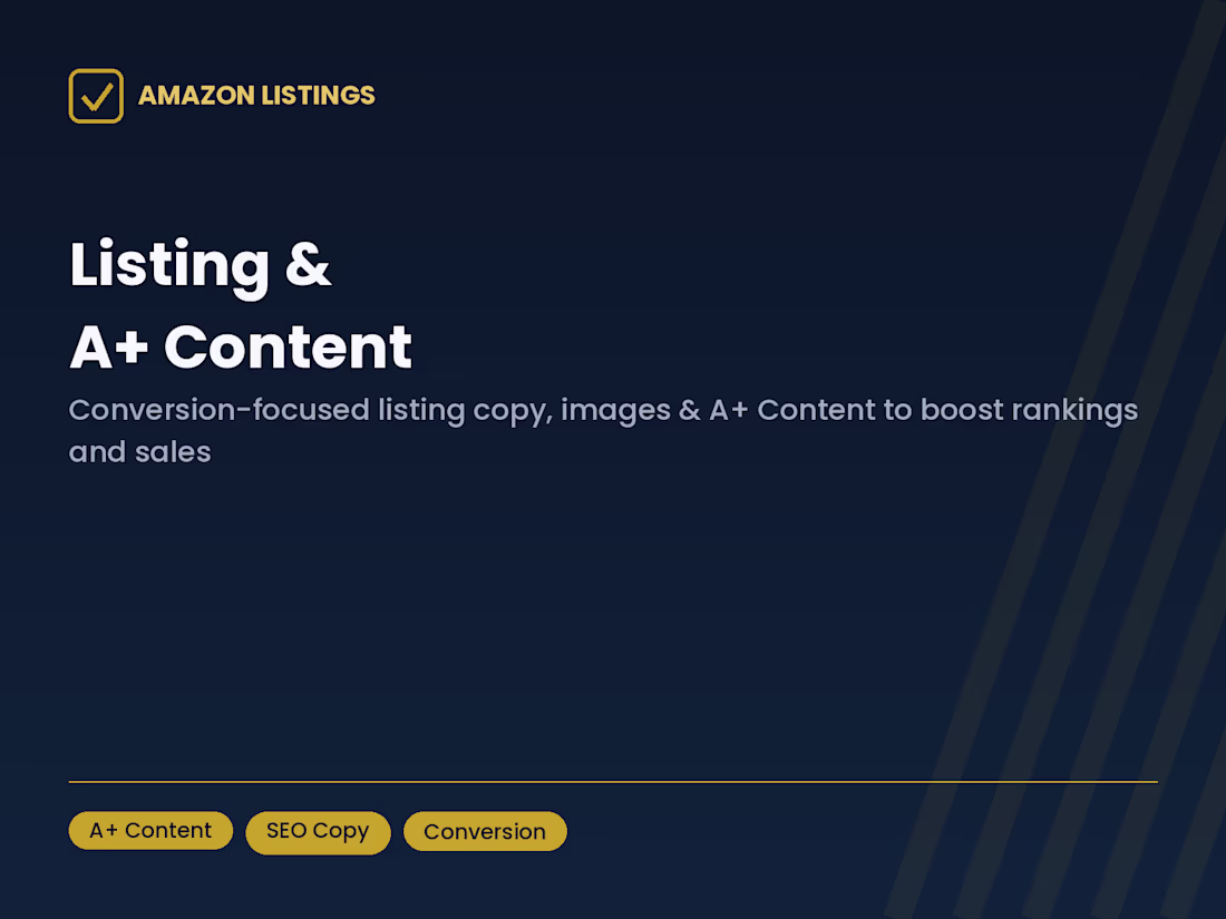 Cover image for Amazon Listing & A+ Content Optimization