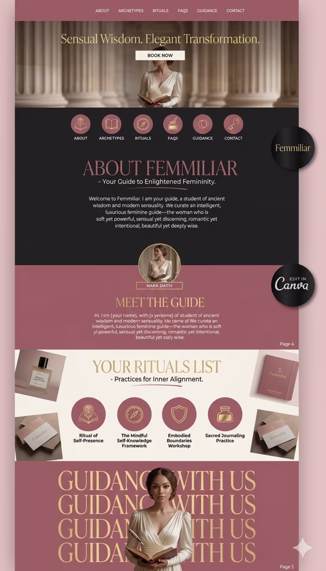 Cover image for Femmiliar is a feminine coaching