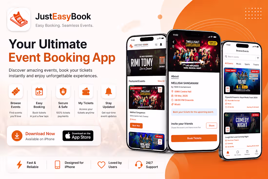 Cover image for Built JustEasyBook, a modern event