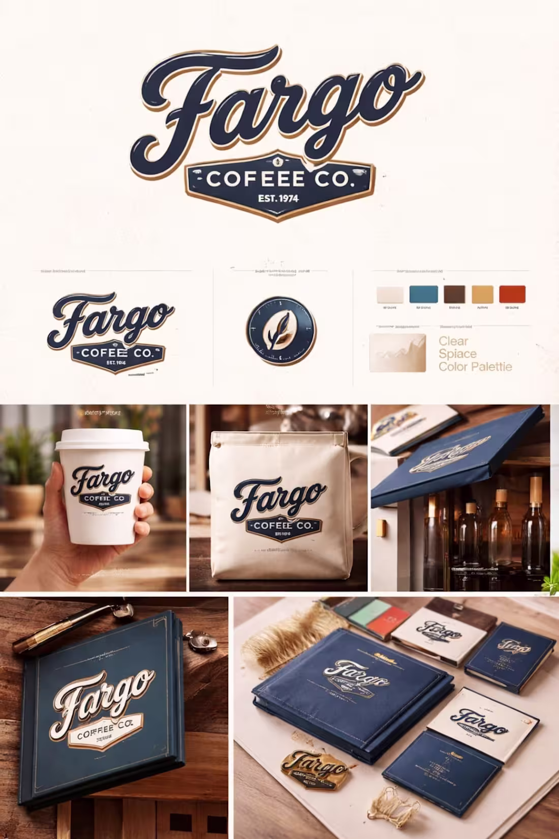Cover image for Fargo Coffee Co. branding features