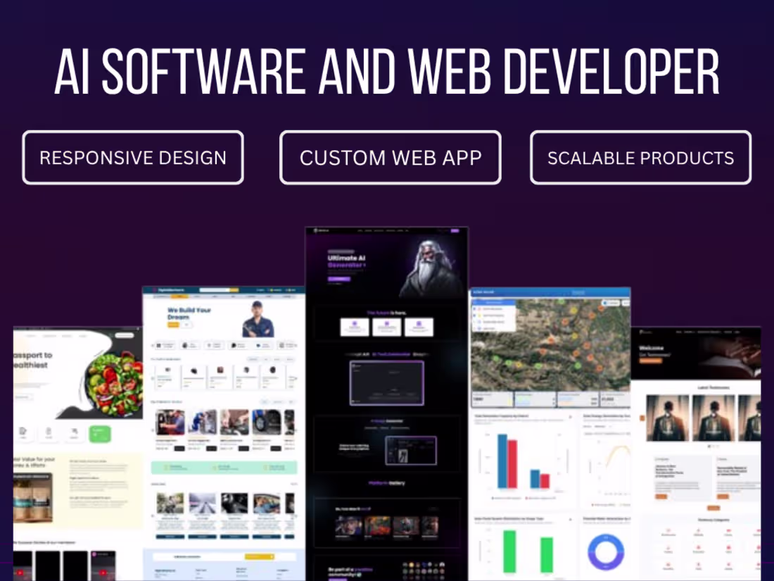 Cover image for Custom Full Stack Web Apps & AI SaaS Products with Dashboards