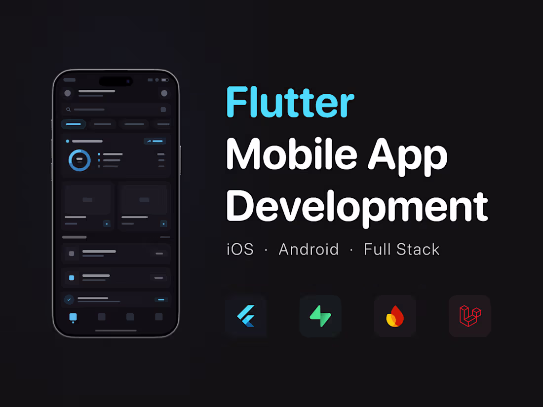 Cover image for Flutter Mobile App Development — Full Stack (iOS & Android)