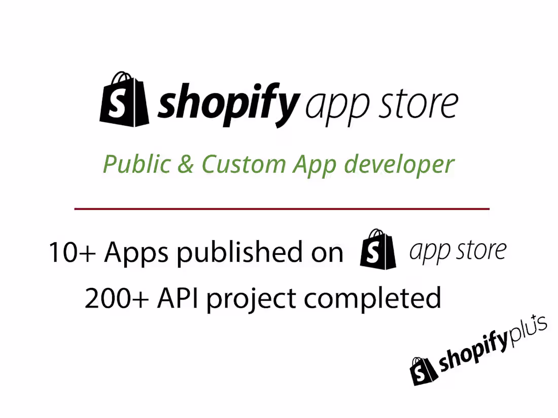 Cover image for shopify app developer and API integration expert