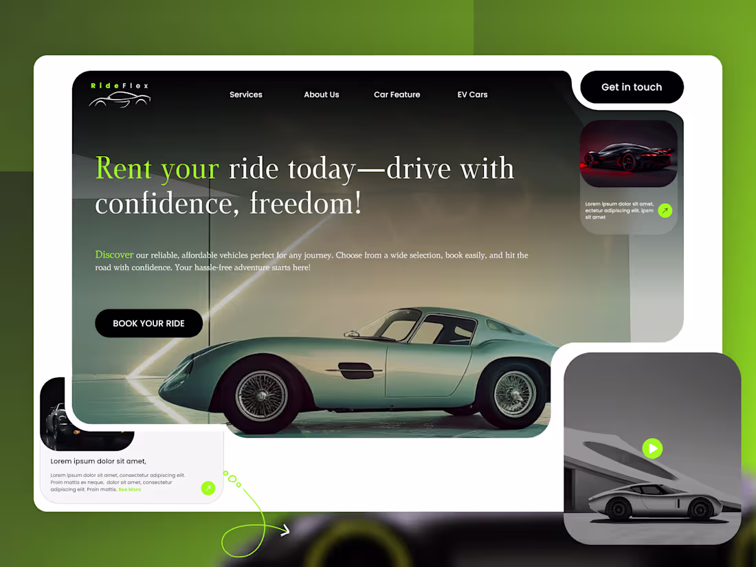 Cover image for 🚗 RideFlex — Rent Your Ride Today. Drive with Confidence & ...