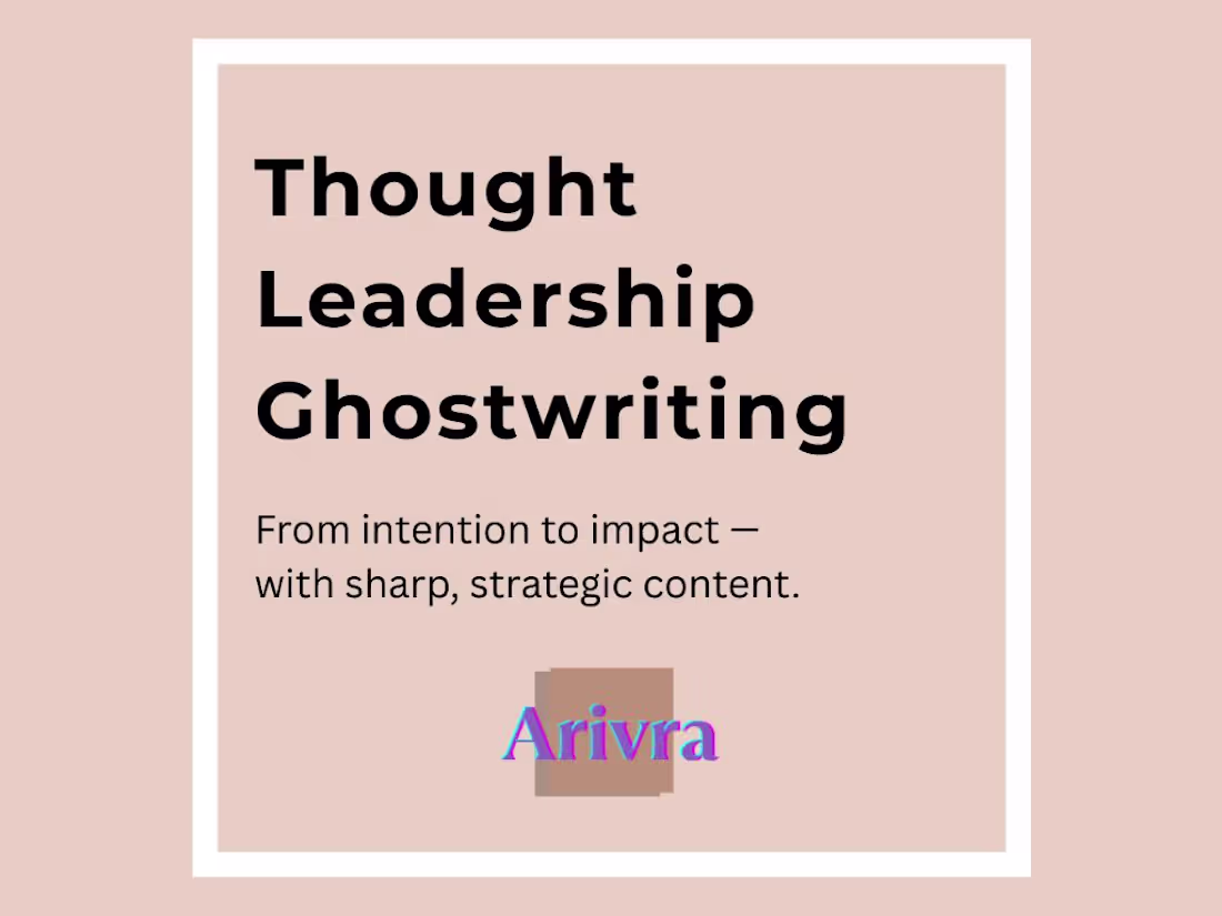 Cover image for Sample Thought Leadership Ghostwriting for Founders