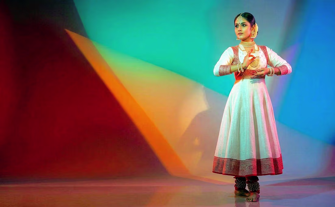 Cover image for A girl dancing kathak in