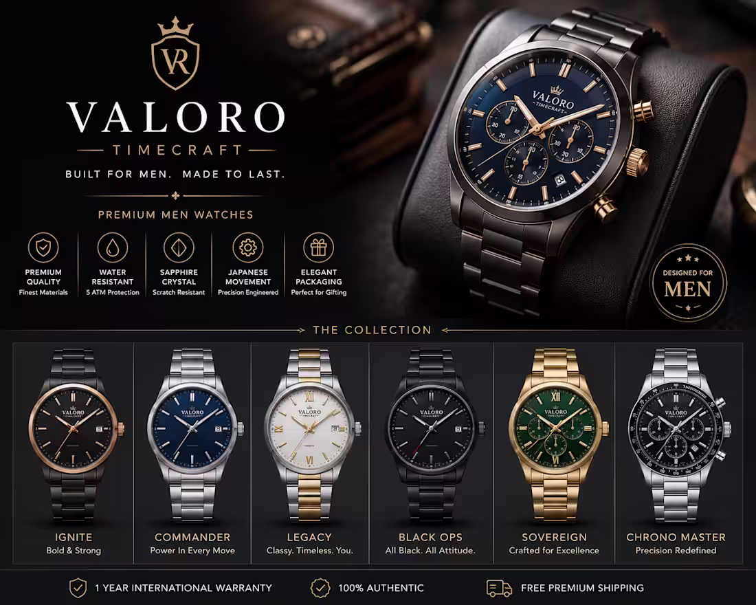 Cover image for Volora Men’s Watch Collection combines