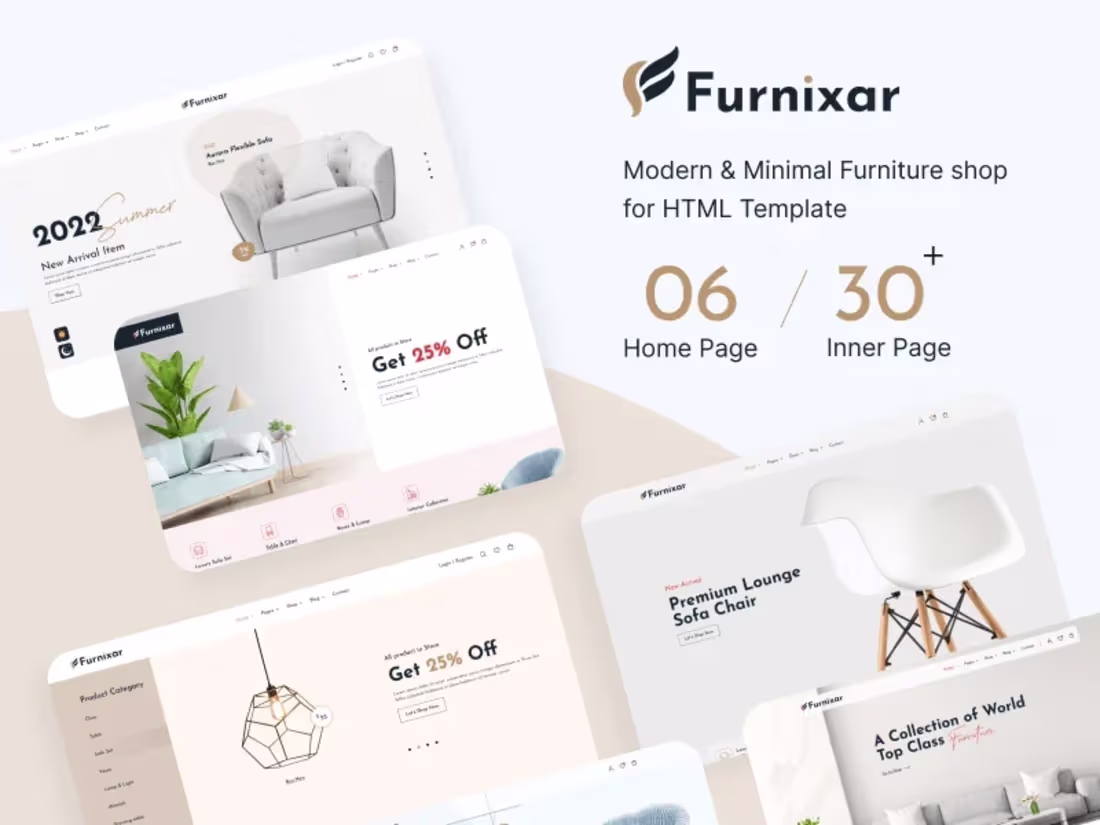 Cover image for eCommerce HTML Template for Furniture