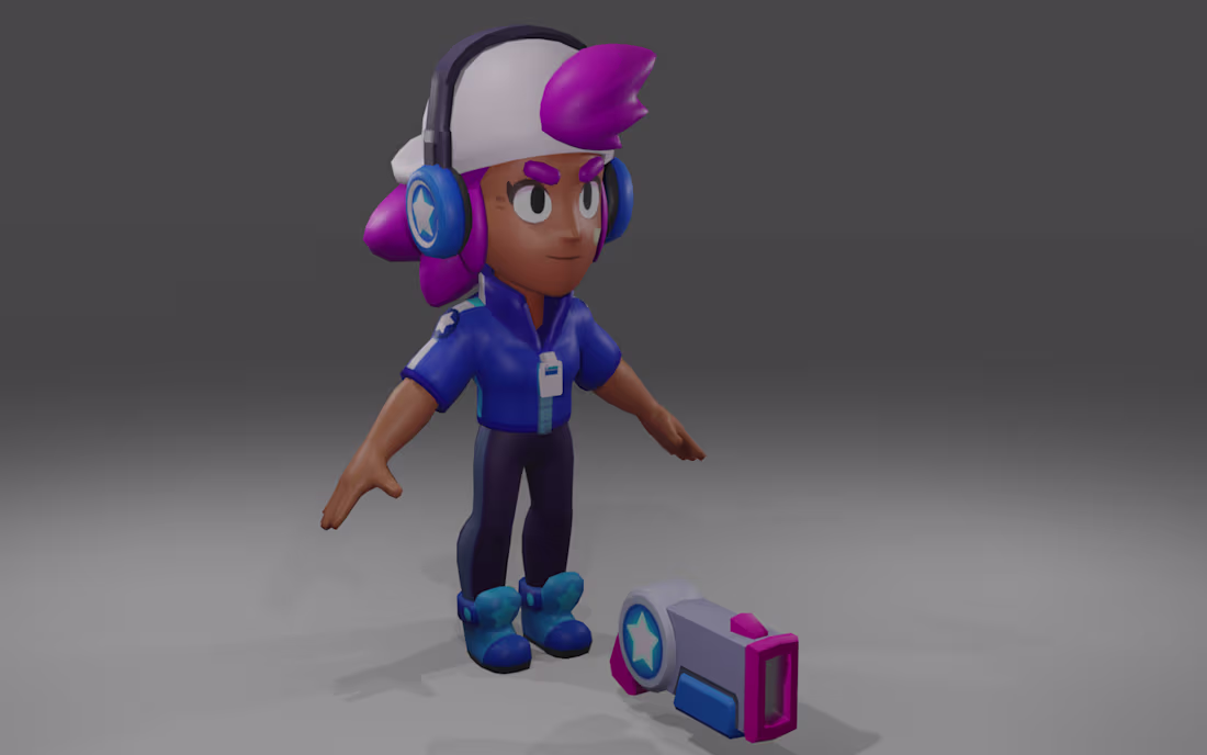 Cover image for 3d character model, Texture with