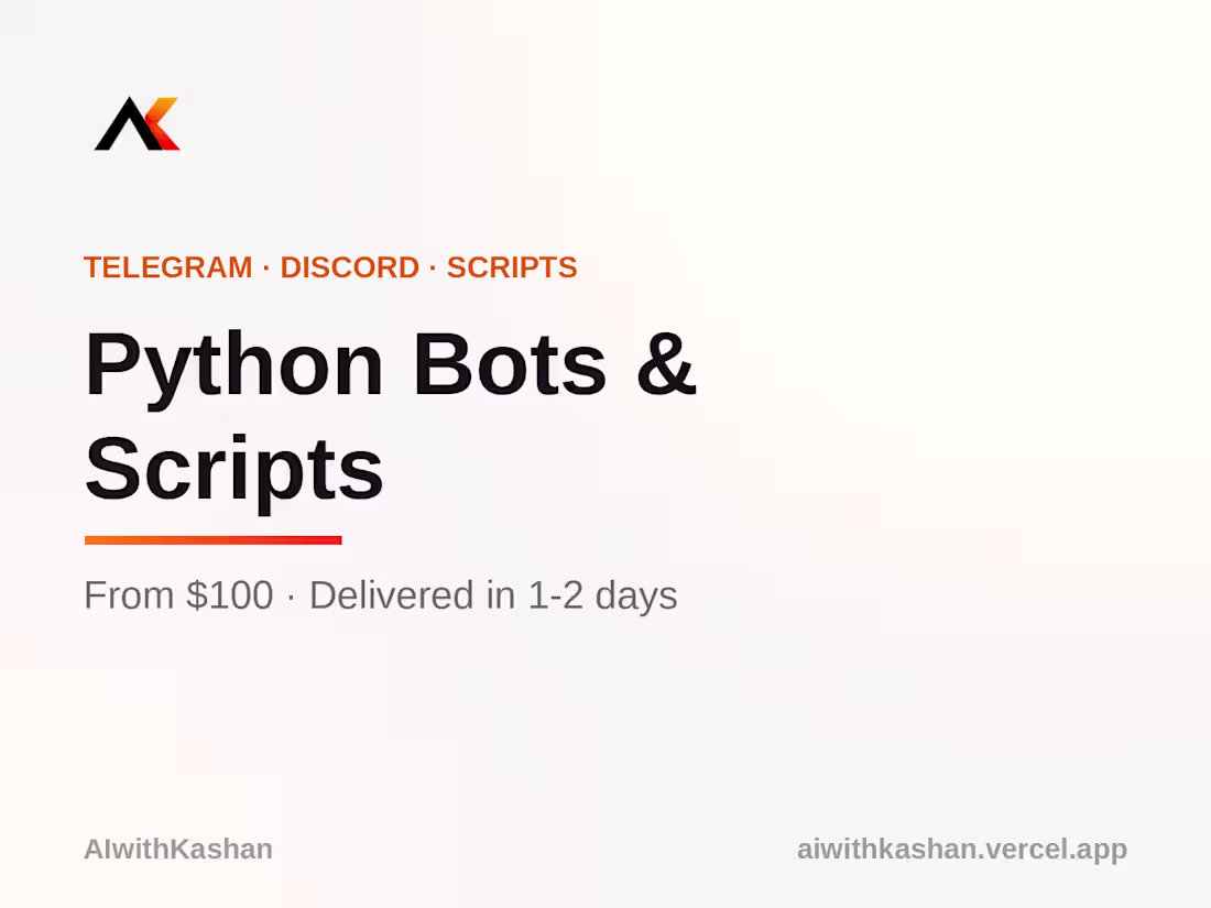 Cover image for Python Bots & Scripts