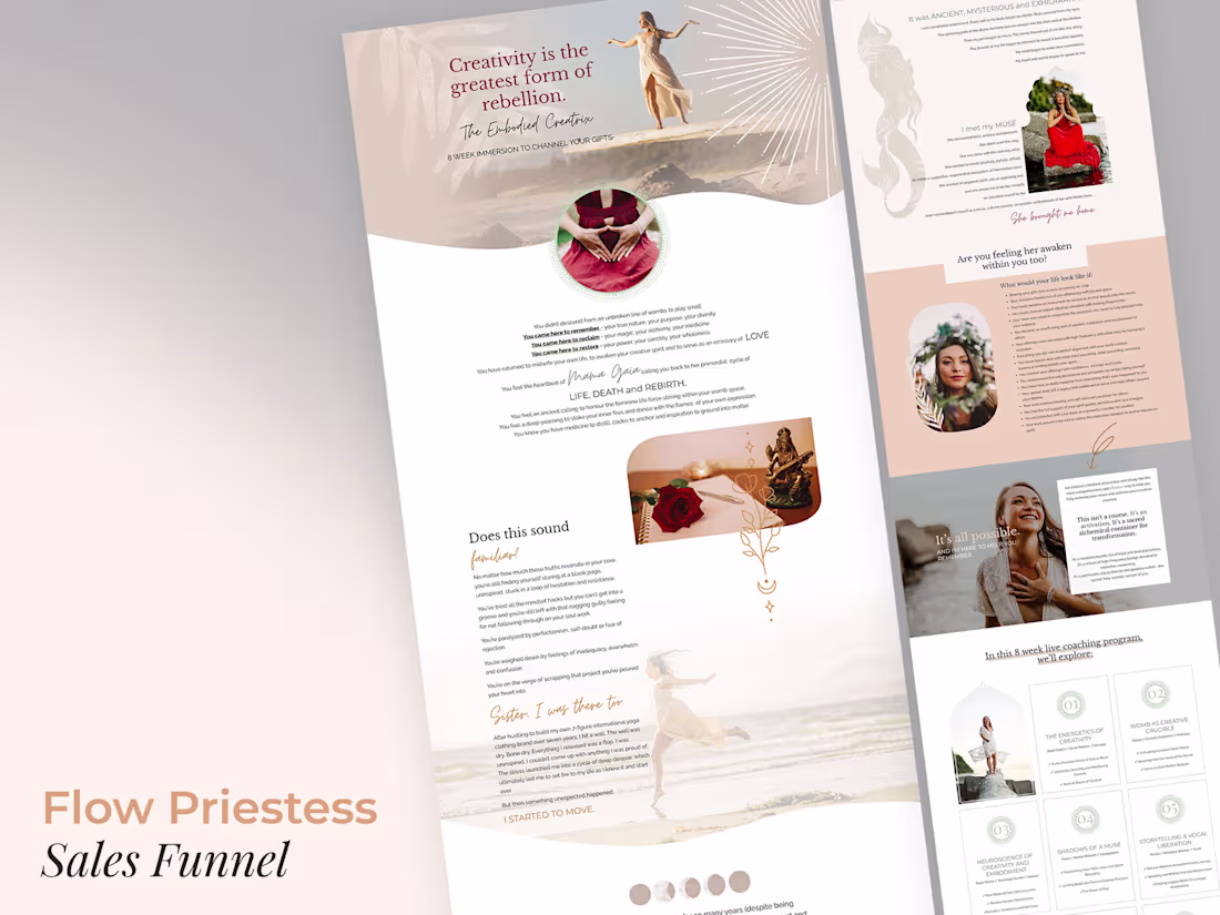 Cover image for The Embodied Creatrix | Immersive Kajabi Sales Page Design