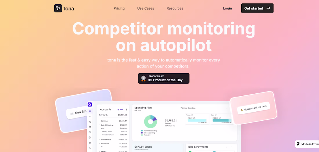 Cover image for UX & Framer Case Study: Framer Web Design for SaaS Tona