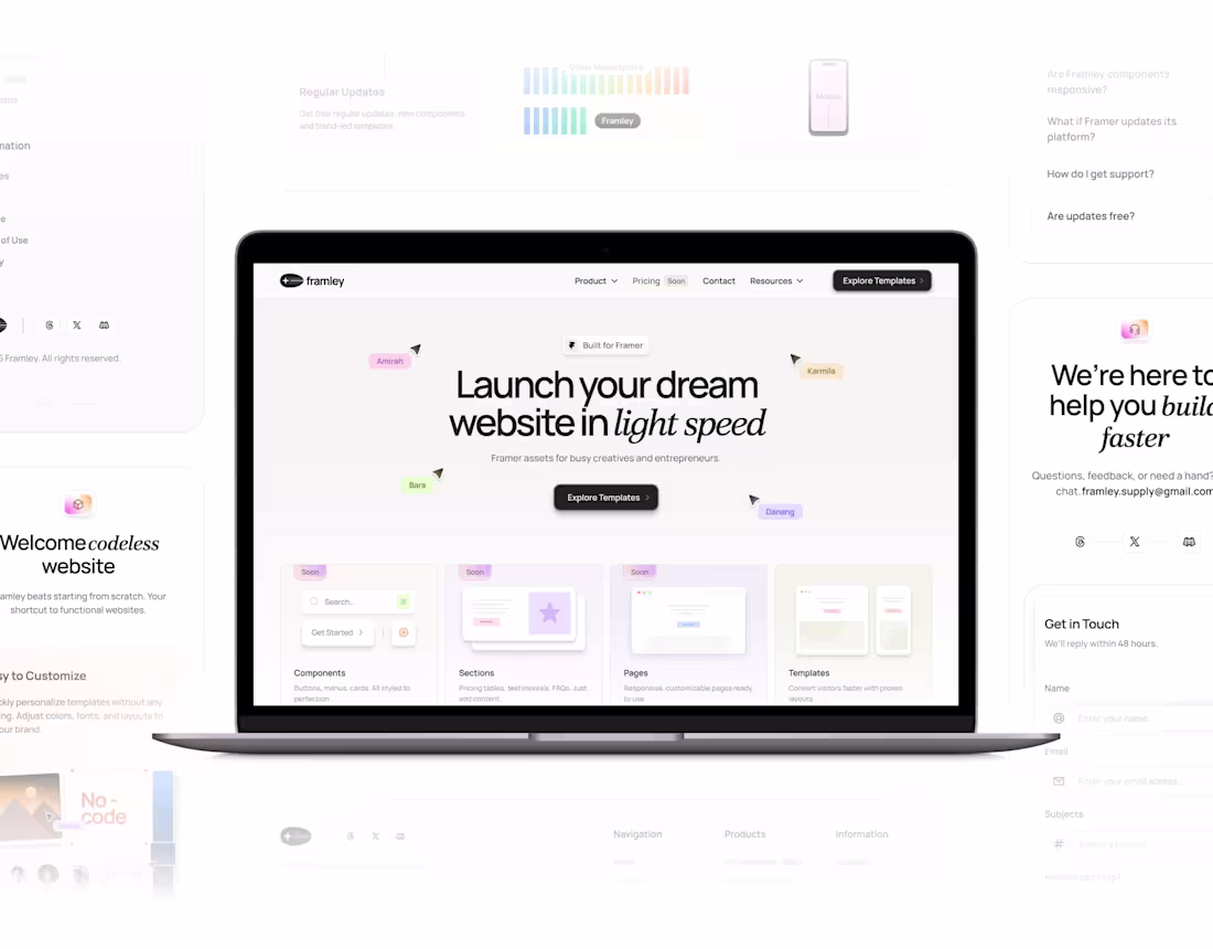 Cover image for Framley - Framer Assets Website Design