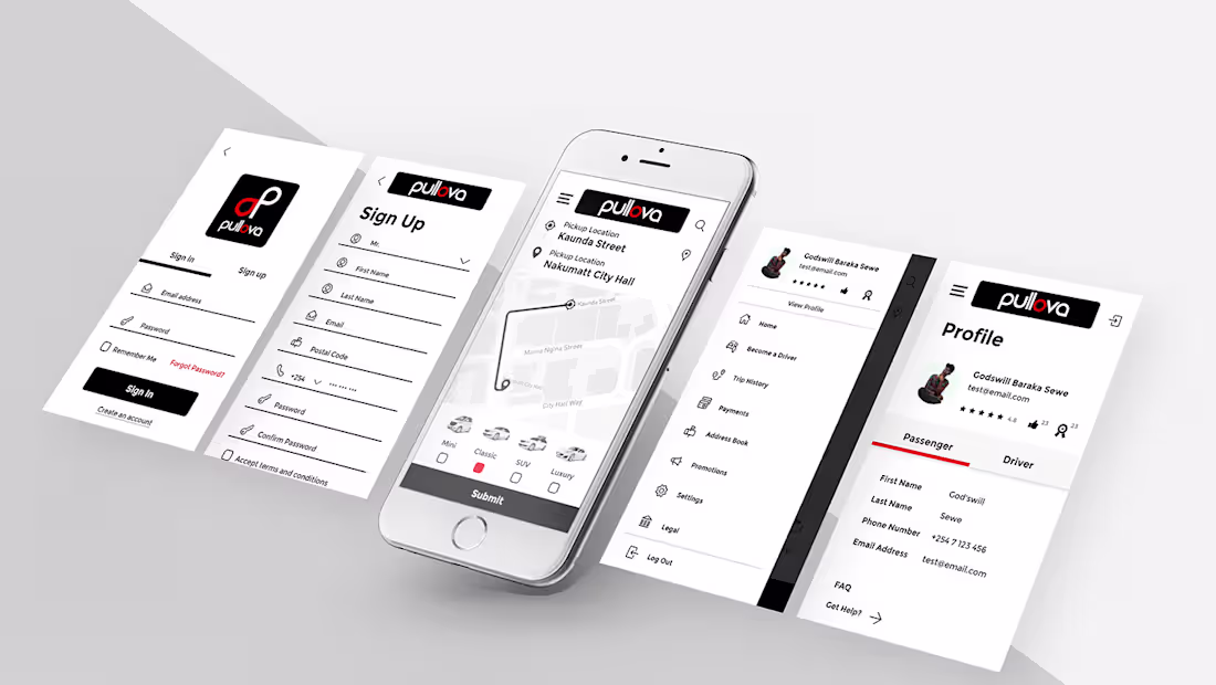 Cover image for New Pullova app Screen on Behance