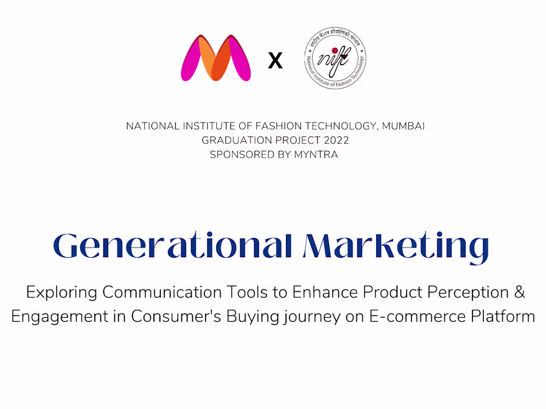 Cover image for Myntra X NIFT Graduation Project