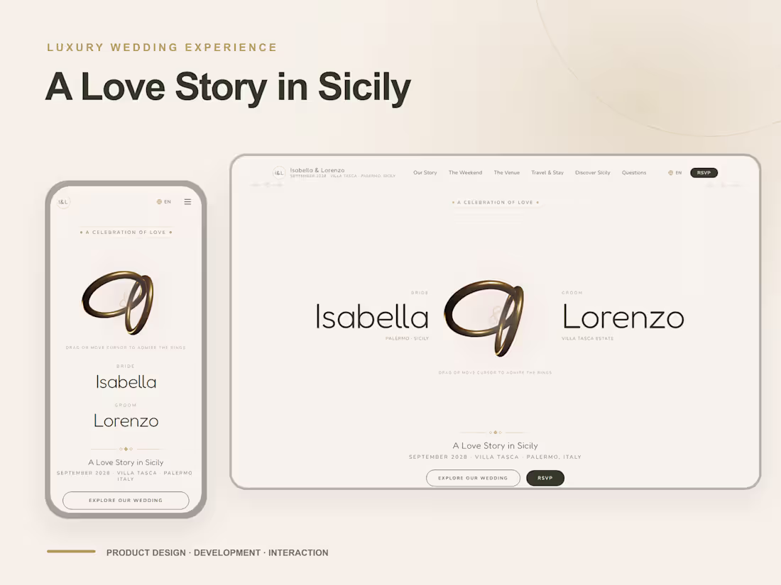 Cover image for Skyler Wedding — Luxury Destination Website Concept