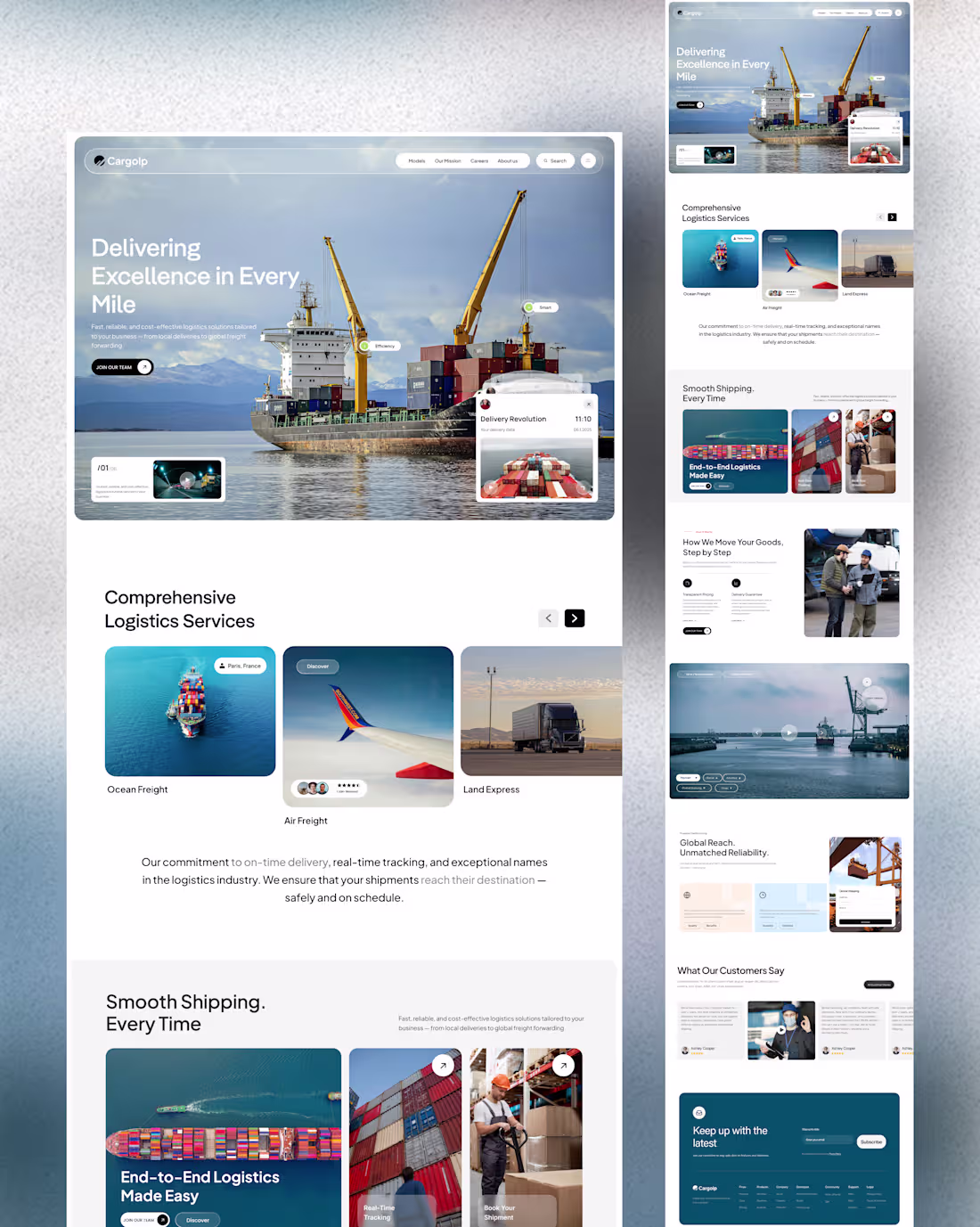 Cover image for Logistics & Freight Services Website