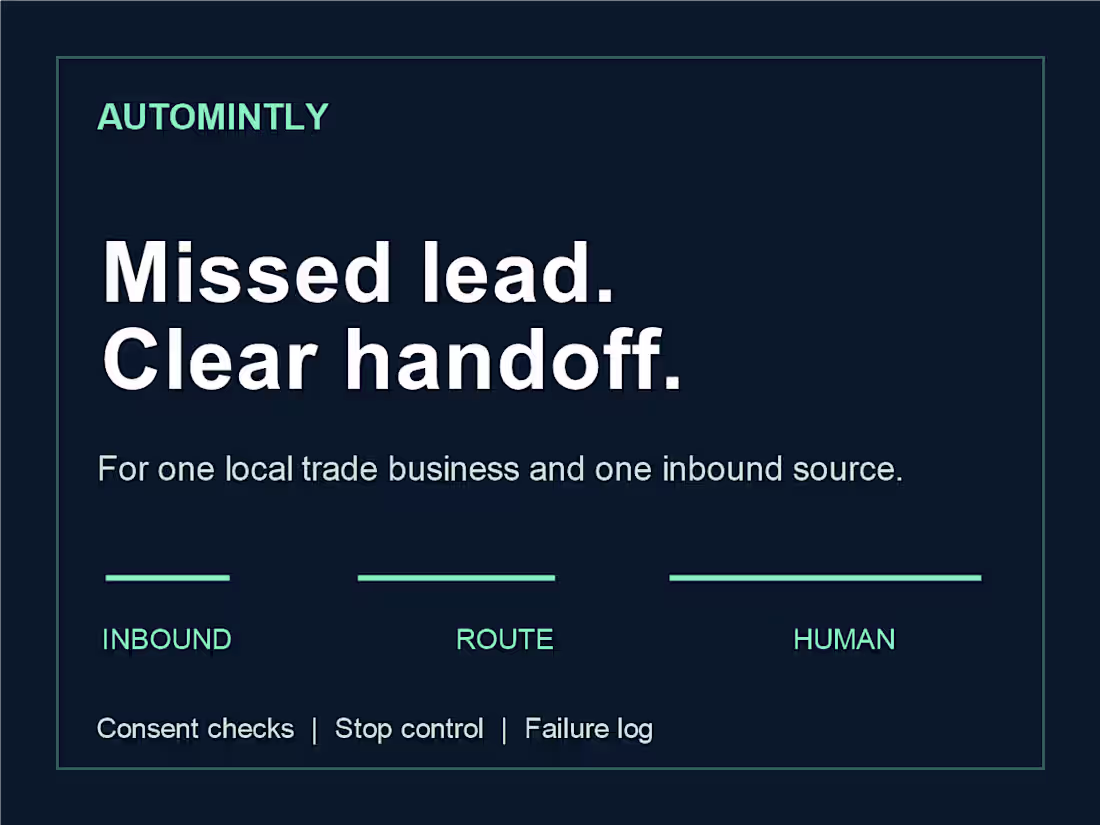 Cover image for Local Trade Lead Recovery | $995 Setup + $349/mo