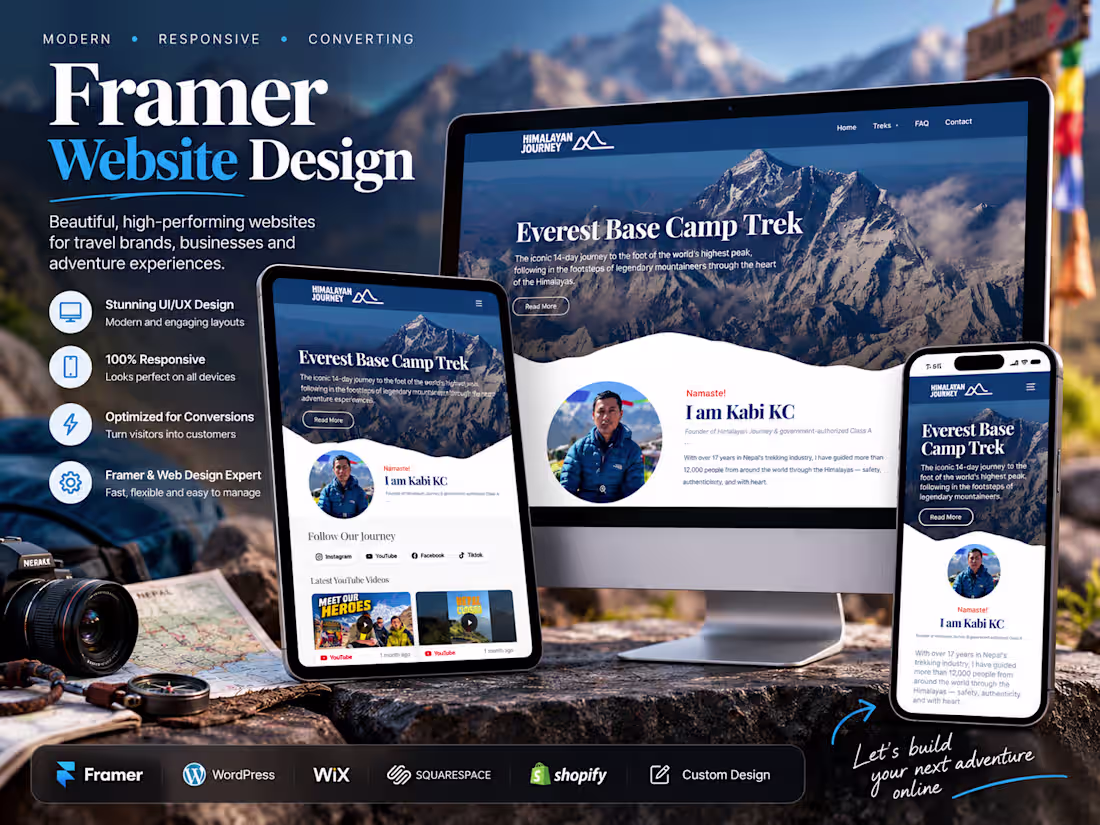 Cover image for Framer Website Design, Responsive Websites & Landing Pages