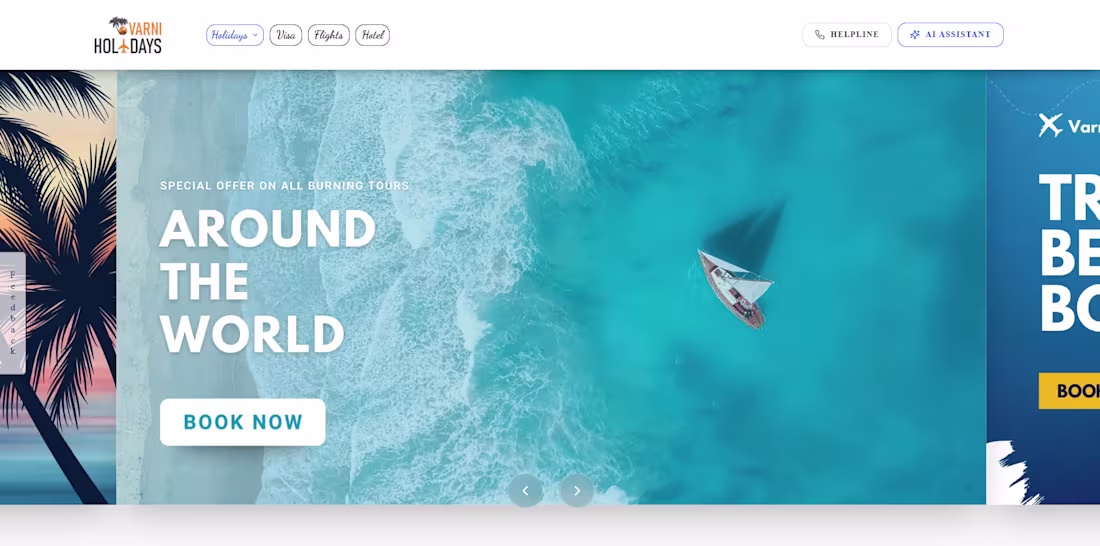 Cover image for Varni Holidays — Travel & Tourism Booking Platform