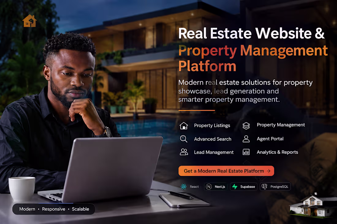 Cover image for build a modern real estate website and property management
