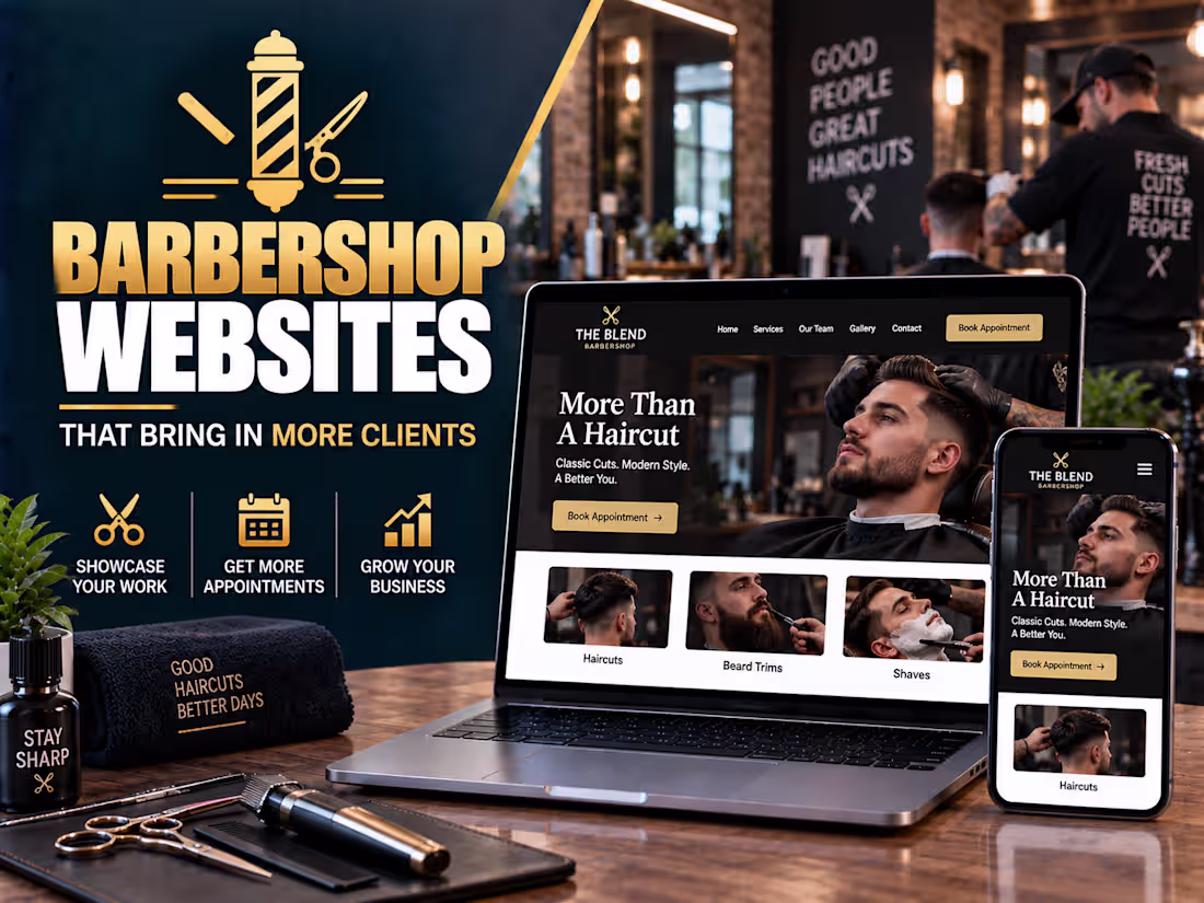 Cover image for 💈 Barber Shop Website Design | WordPress Barbershop Website
