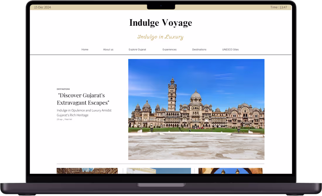 Cover image for Indulge Voyage - Blogging Website