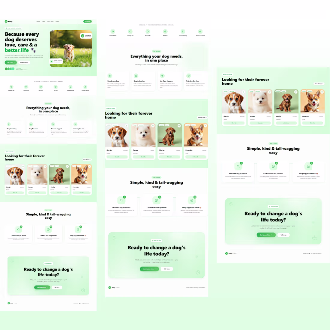 Cover image for Modern and conversion-focused dog adoption landing