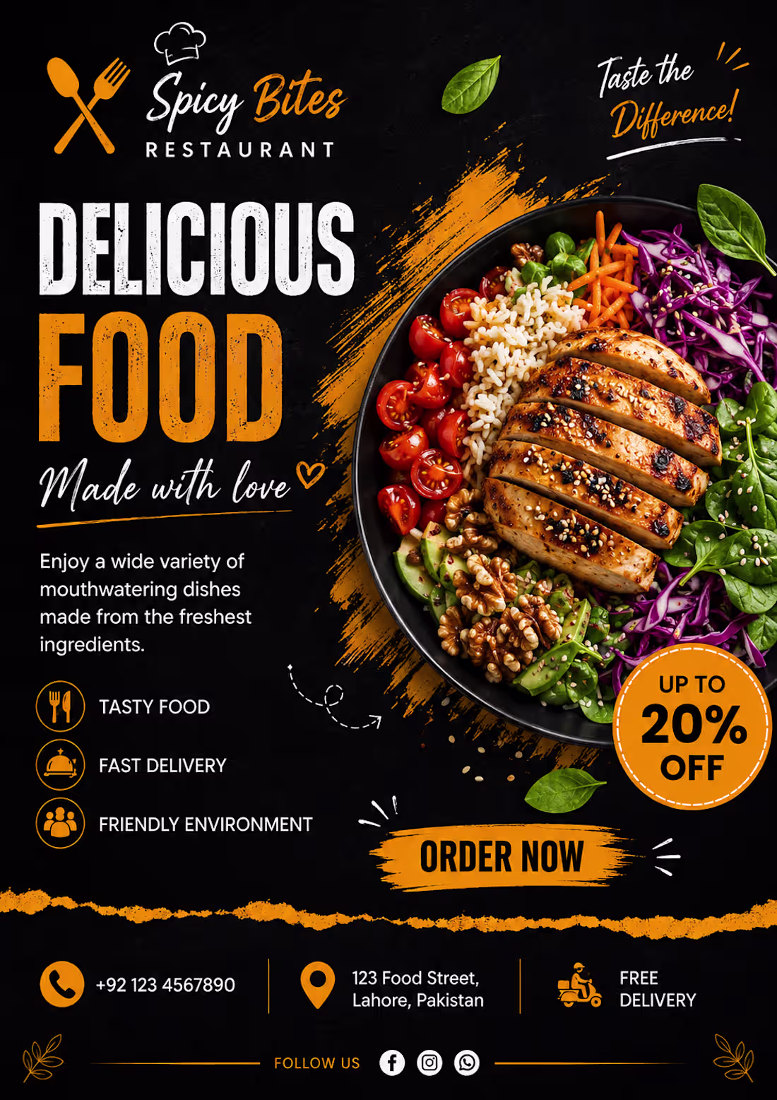 Cover image for Restaurant food flyer design created