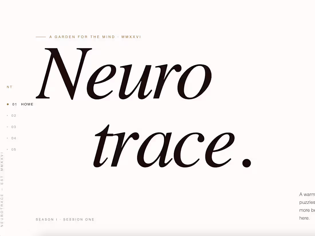 Cover image for Neurotrace - A Cognitive Care
