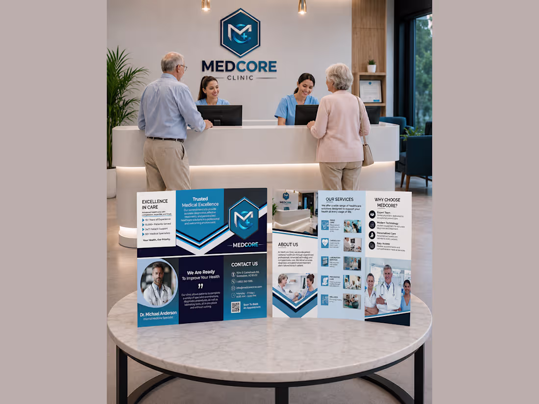 Cover image for Designed a modern tri-fold brochure