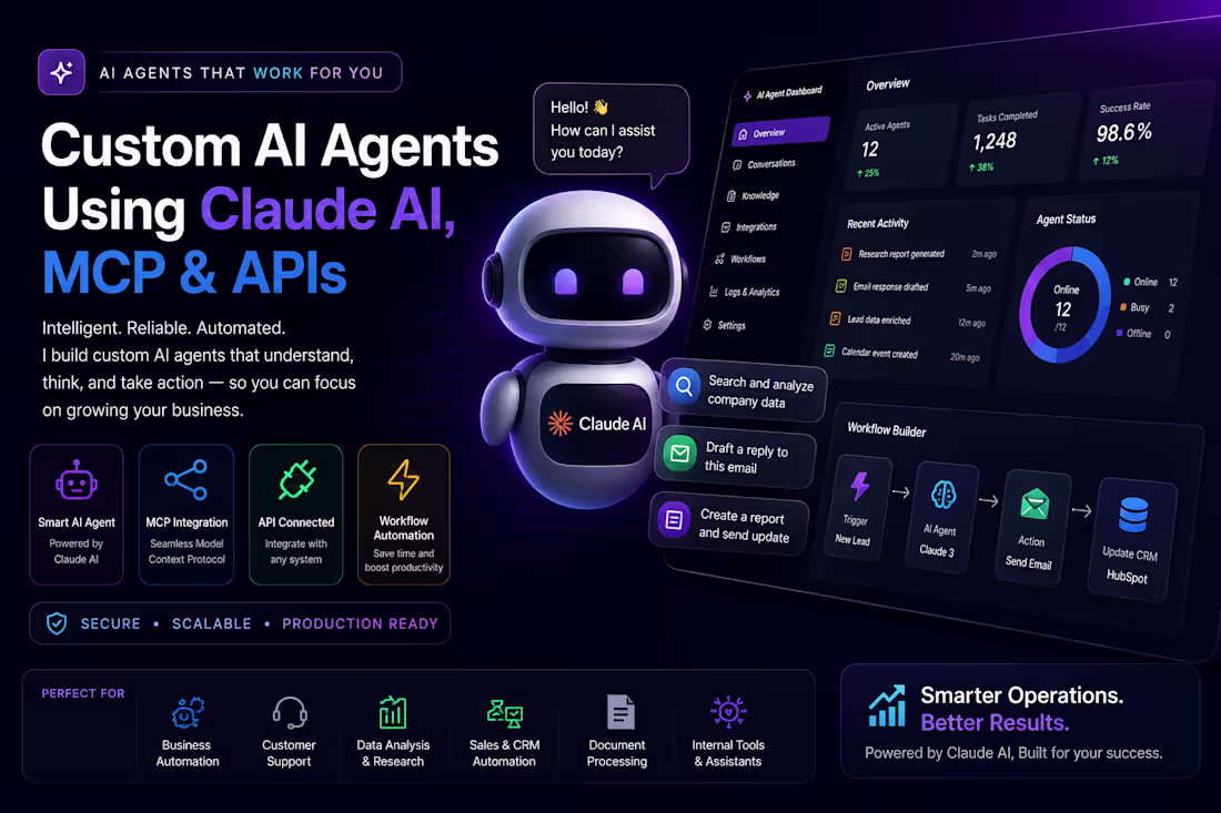 Cover image for  Custom AI Agent using n8n, Claude, MCP & APIs