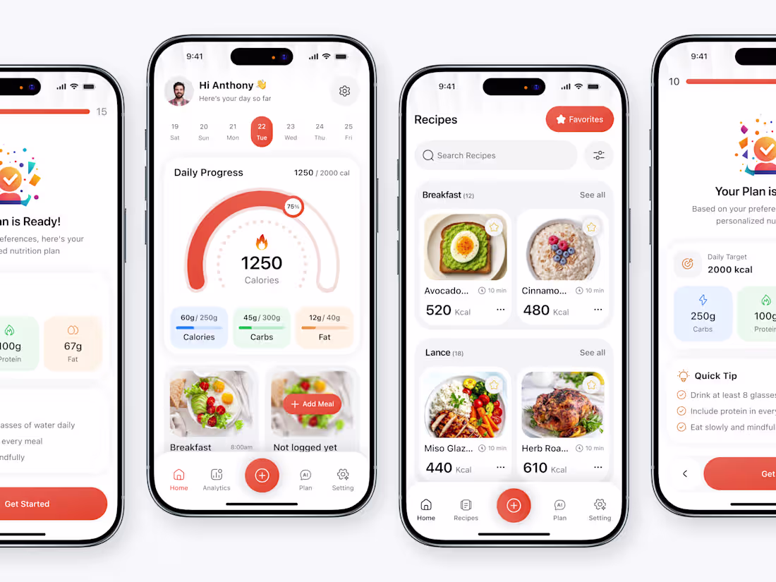 Cover image for AI Food Nutrition App UI/UX Design