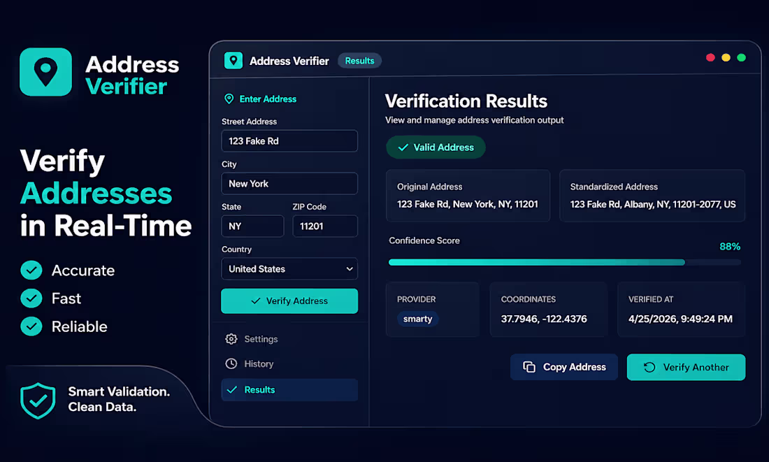 Cover image for Address Verifier
