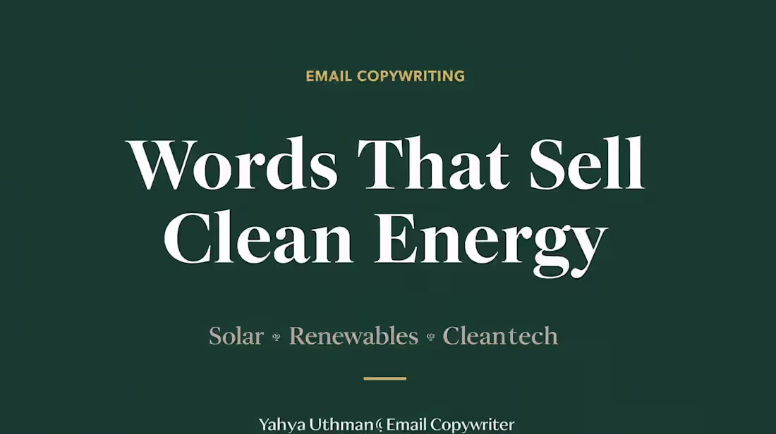Cover image for 3-email sequence for solar & clean energy brands